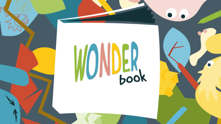 The Wonder Book is a celebration of the ups and downs of everyday life together. A child and their adult are invited to write, draw and collage, and use the different paper leaves in whatever way feels right.